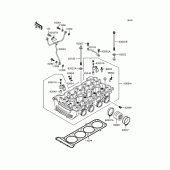 Схема вузла: Головка циліндра для Kawasaki ZX900 GPZ900R