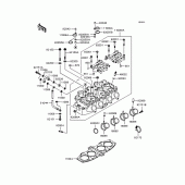 Схема вузла: Головка циліндра для Kawasaki ZX400 ZZR400