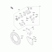 Схема узла: Задний тормоз для Kawasaki KLE500