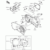 Схема вузла: Right engine cover(s)(vn1500-h2) для Kawasaki VN1500 VN1500 Classic Tourer