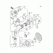 Схема вузла: Стартер електричний & Привід стартера для Kawasaki ZR250 Balius-II