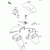 Схема вузла: Fender для Kawasaki EX500 GPZ500