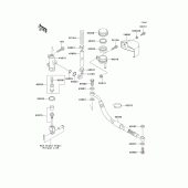 Схема узла: Задний тормозной цилиндр для Kawasaki VN1500 Vulcan 1500 Classic
