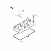 Схема вузла: Клапанна кришка Kawasaki ZX400 ZZR400