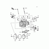 Схема узла: Головка цилиндра для Kawasaki KLX150 KLX150L