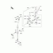 Схема узла: Передний тормозной цилиндр для Kawasaki BR125 Bajaj Wind