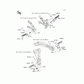 Схема узла: Подножки для Kawasaki ZX600 Ninja ZX-6R