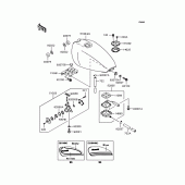 Схема вузла: Паливний бак (ZR400G-344833) для Kawasaki ZR400 Zephyr X