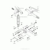 Схема узла: Задняя подвеска для Kawasaki KL650 KLR650