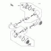 Схема вузла: Поворотники для Kawasaki VN1500 Vulcan 1500L
