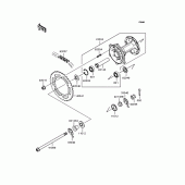 Схема вузла: Заднє колесо & Привідний ланцюг для Kawasaki KL250 KL250 Super Sherpa