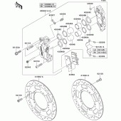 Схема вузла: Переднє гальмо для Kawasaki VN1700 Vulcan 1700 Voyager