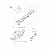 Схема вузла: Панель приладів для Kawasaki KLX250 KLX250