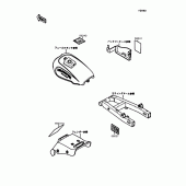 Схема вузла: Інформаційні наклейки для Kawasaki EL250 Eliminator 250LX