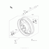 Схема узла: Переднее колесо для Kawasaki VN1700 Vulcan 1700 Voyager