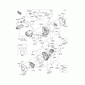 Схема вузла: Повітряний фільтр Kawasaki VN1700 Vulcan 1700 Classic LT