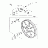 Схема вузла: Front wheel для Kawasaki VN1500 Vulcan 88