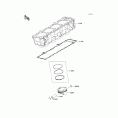 Схема вузла: Циліндр & Поршень для Kawasaki ZR1000 Z1000