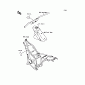 Схема вузла: Інформаційні наклейки для Kawasaki KLX300R