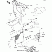 Схема узла: Радиатор для Kawasaki ZX600 Ninja ZX-6R
