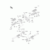 Схема вузла: Підніжки для Kawasaki VN250 Eliminator 250V