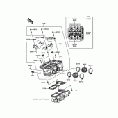 Схема вузла: Головка циліндра для Kawasaki ER250 Z250 ABS