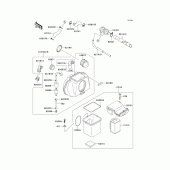 Схема узла: Воздушный фильтр для Kawasaki ZR750 ZR-7S