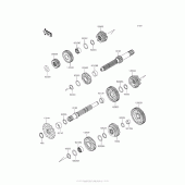 Схема вузла: Трансмісія для Kawasaki KLX140 KLX140L