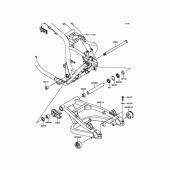 Схема вузла: Задній маятник Kawasaki ZR1200 ZRX1200 DAEG