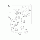 Схема узла: Передний тормозной цилиндр для Kawasaki KX250/ KX252 KX250