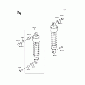 Схема вузла: Підвіска/задній амортизатор для Kawasaki BN125 Eliminator