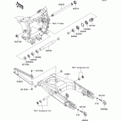 Схема вузла: Задній важіль для Kawasaki ZX1400 ZZR1400 ABS