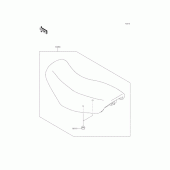 Схема узла: Сиденье для Kawasaki KL110 KSR PRO