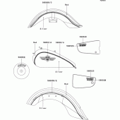 Схема вузла: Decals(red/silver)(vn1500-n3h) для Kawasaki VN1500 VN1500 Classic FI