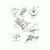 Схема вузла: Наклейка(Сірий)(FHFA) для Kawasaki EX400 Ninja 400R ABS