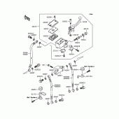 Схема вузла: Передній гальмівний циліндр Kawasaki ZR1200 ZRX1200R