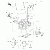 Схема вузла: Головка циліндра для Kawasaki KLX140 KLX140