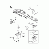 Схема вузла: Електроустаткування для Kawasaki BJ250 Estrella RS