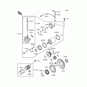 Схема узла: Стартер электрический & Привод стартера для Kawasaki KLX250 D-Tracker