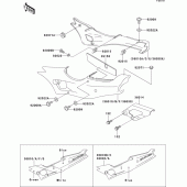 Схема вузла: Side cover/chain case(1/2)(zx400-l1) для Kawasaki ZX400 ZXR400