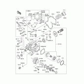 Схема узла: Переднее коническое зубчатое колесо для Kawasaki VN1600 Vulcan 1600 Nomad
