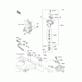 Схема вузла: Задній гальмівний циліндр для Kawasaki KLX140 KLX140L