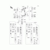 Схема вузла: Вилка передньої осі для Kawasaki EJ400 W400