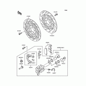 Схема вузла: Переднє гальмо для Kawasaki ZR750 Zephyr