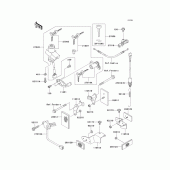Схема вузла: Ignition switch/locks/reflectors для Kawasaki ZX1200 Ninja ZX-12R