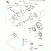 Схема вузла: Starter motor для Kawasaki EJ650 W650