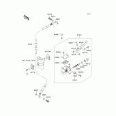 Схема вузла: Передній гальмівний циліндр Kawasaki KLX140 KLX140
