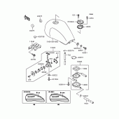 Схема узла: Топливный бак для Kawasaki ZR750 Zephyr