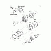 Схема узла: Сцепление для Kawasaki KX450 KX450F