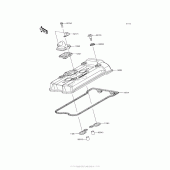 Схема вузла: Клапанна кришка для Kawasaki EX650 Ninja 650